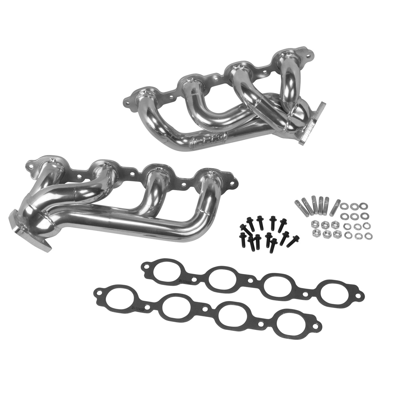 2014-18 GM FULL SIZE SHORTY HEADERS. 5.3/6.2L (POLISHED SILVER CERAMIC)