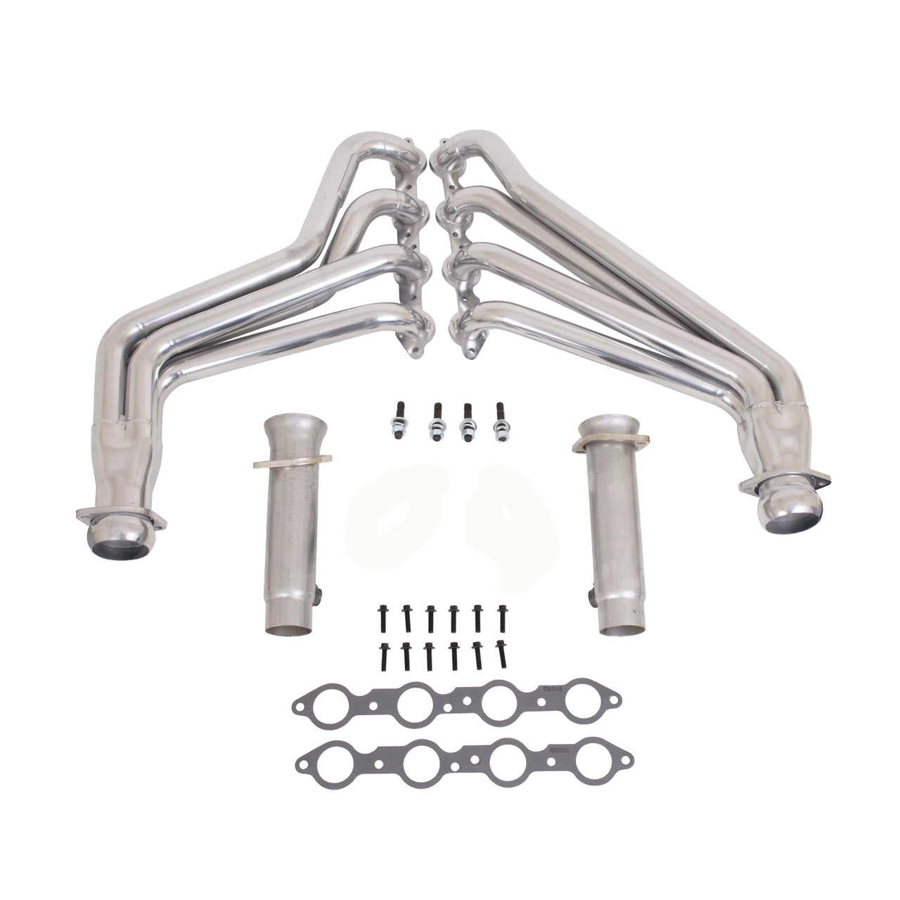 2010-2015 CAMARO LS3/L99 1-7/8 LONG TUBE HEADERS W/CATS SYSTEM (POLISHED SILVER CERAMIC)