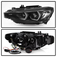 Thumbnail for Spyder 12-14 BMW F30 3 Series 4DR Projector Headlights - LED DRL - Black (PRO-YD-BMWF3012-DRL-BK)