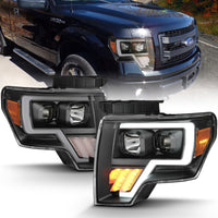 Thumbnail for ANZO 2009-2014 Ford F-150 Projector Light Bar G4 H.L. Black Amber