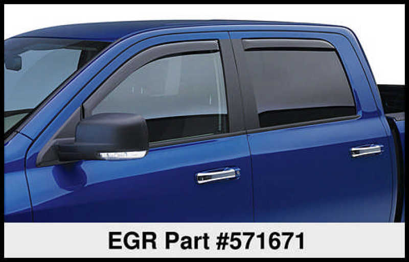 EGR 14+ Chev Silverado/GMC Sierra Double Cab In-Channel Window Visors - Set of 4 (571671)