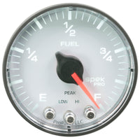 Thumbnail for Autometer Spek-Pro Gauge Fuel Level 2 1/16in 0-270 Programmable Wht/Blk