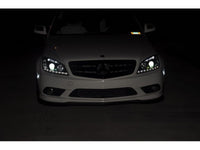 Thumbnail for Spyder Mercedes Benz C-Class 08-11 Projector Headlights Halogen - DRL Blk PRO-YD-MBW20408-DRL-BK