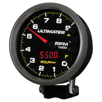 Thumbnail for Autometer 5 inch Ultimate III Playback Tachometer 9000 RPM - Black