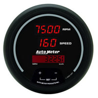 Thumbnail for Autometer Black 85.7mm 8000 RPM/160 MPH or 260 km/h Digital Tach/Speedo Combo Gauge
