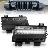 Thumbnail for ANZO Wrangler 18-21/Gladiator 20+ LED Side Marker Lights Smoke w Sequential Signal