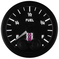 Thumbnail for Autometer Stack 52mm 0-280 Ohm Programmable Pro-Control Fuel Level Gauge - Black