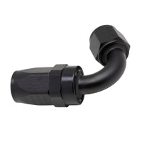 Thumbnail for DeatschWerks 8 AN Female Flare Swivel 120-Degree Hose End CPE - Anodized Matte Black