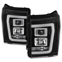 Thumbnail for Spyder Ford F-250/F-350/F450 Super Duty 11-16 V2 Projector Headlights - Black (PRO-YD-FS11V2-LB-BK)