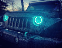 Thumbnail for Oracle 7in High Powered LED Headlights - Black Bezel - ColorSHIFT No Controller SEE WARRANTY