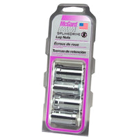 Thumbnail for McGard SplineDrive Lug Nut (Cone Seat) M14X1.5 / 1.648in. Length (4-Pack) - Chrome (Req. Tool)