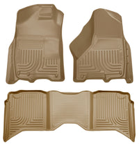 Thumbnail for Husky Liners 2012 Dodge Ram 1500/2500/3500 Crew Cab WeatherBeater Combo Tan Floor Liners