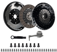 Thumbnail for DKM Clutch 2.0 VW/Audi A3 FSI 6 Bolt Motor MS Twin Disc Clutch w/Steel Flywheel (660 ft/lbs Torque)