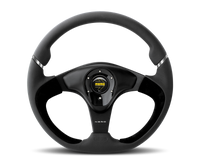 Thumbnail for Momo Nero Steering Wheel 350 mm - Black Leather/Suede/Black Spokes