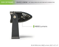 Thumbnail for DV8 Offroad 40in Light Bar Slim 190W Spot 5W CREE LED - Black
