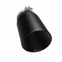 Thumbnail for MagnaFlow Tip Stainless Black Coated Single Wall Round Single Outlet 6in Dia 5in Inlet 13in L