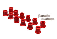Thumbnail for Energy Suspension Rear Spring & Shackle Bushing - Red