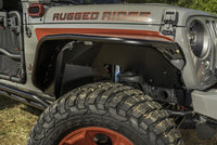 Thumbnail for Rugged Ridge Inner Fender Liners Frnt Aluminum Black 18-20 Jeep Wrangler JL