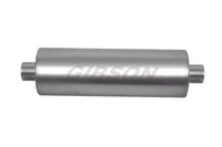 Thumbnail for Gibson SFT Superflow Center/Center Round Muffler - 8x24in/4in Inlet/4in Outlet - Stainless