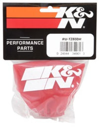 Thumbnail for K&N Drycharger Air Filter Wrap - Round Straight - Red Closed Top 3in Inside Dia x 4in Height