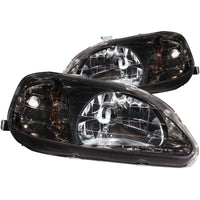 Thumbnail for ANZO 1999-2000 Honda Civic Crystal Headlights Gun-Metal Gray