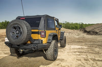 Thumbnail for Rugged Ridge XHD Rear Bumper Textured Black 07-18 Jeep Wrangler
