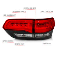 Thumbnail for ANZO 2014-2016 Jeep Grand Cherokee LED Taillights Red/Clear