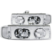 Thumbnail for ANZO 1995-2005 Chevrolet Astro Van Crystal Headlights Chrome 1pc