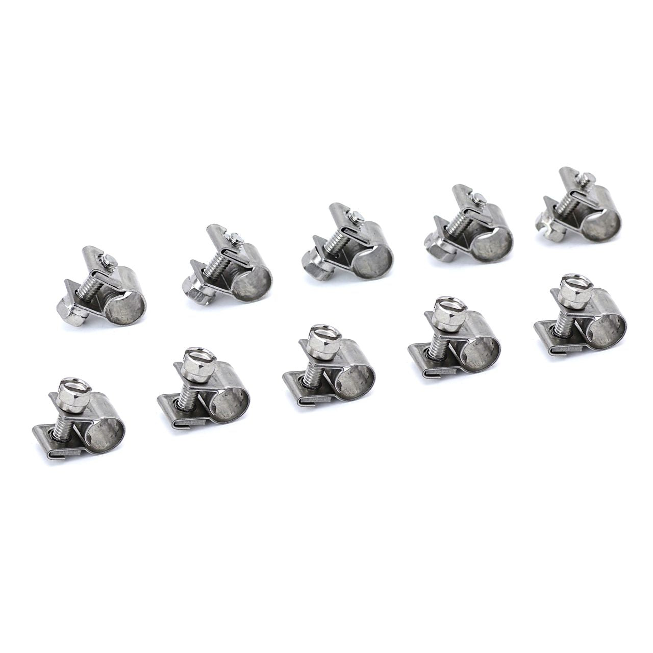 HPS Stainless Steel Fuel Injection Hose Clamps 10pc Pack 1/4" - 5/16" (6mm-8mm)
