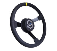Thumbnail for NRG Reinforced Steering Wheel (380mm) Nascar/ Alcantara 3 Spoke w/ NRG Logo/ Removable Crushed Pad