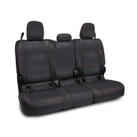 Thumbnail for PRP 2020+ Jeep Gladiator JT Rear Bench Cover for with Cloth Interior - Black with Red Stitching