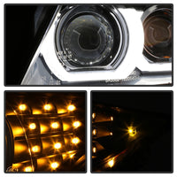 Thumbnail for Spyder 09-12 BMW E90 3-Series 4DR Projector Headlights Halogen - LED - Black - PRO-YD-BMWE9009-BK