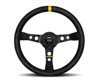Thumbnail for Momo MOD07 Steering Wheel 350 mm -  Black Suede/Black Spokes/1 Stripe