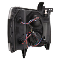 Thumbnail for ANZO 07-13 Chevrolet Silverado 1500 Plank Style Projector Headlights Black w/ Amber