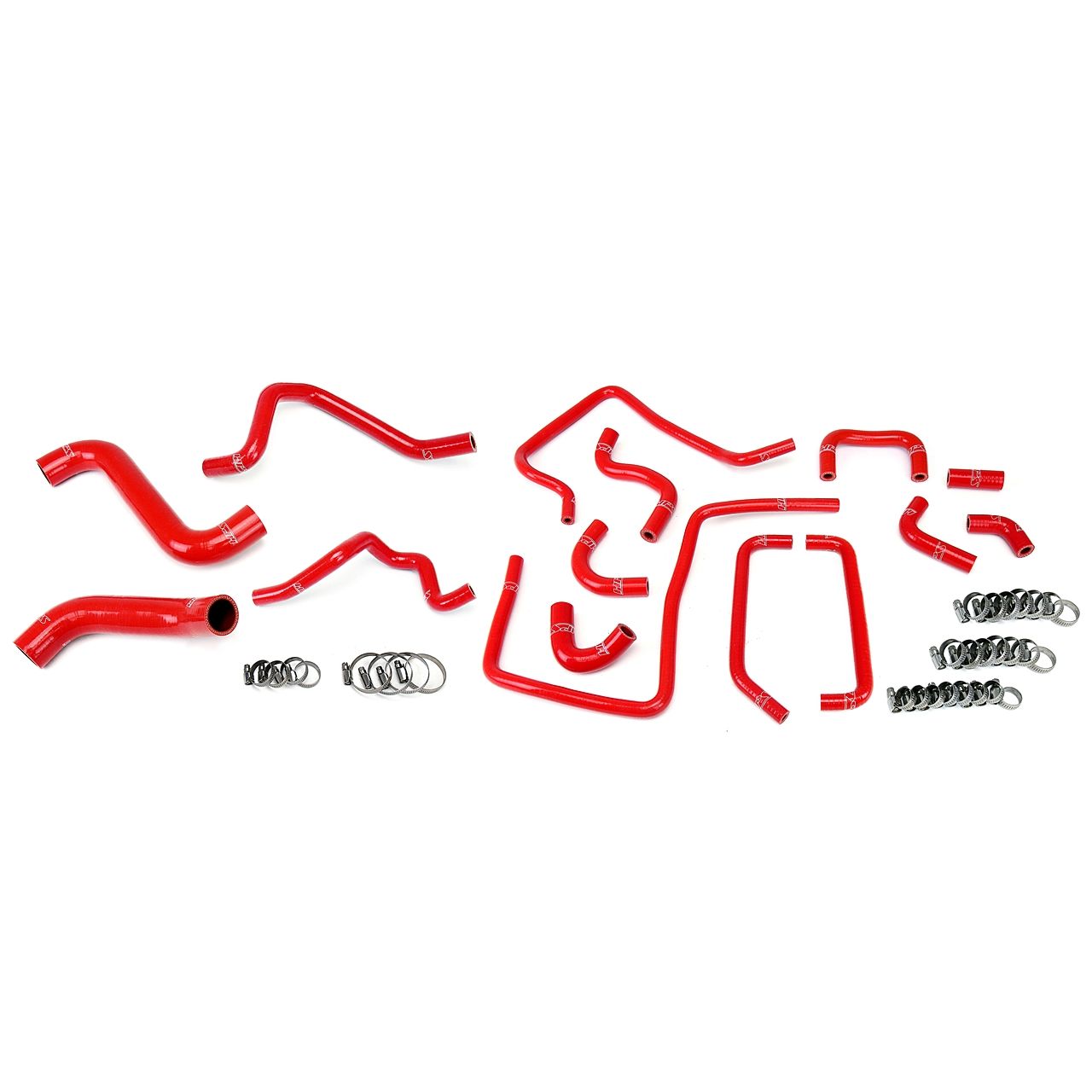 HPS Red Reinforced Silicone Radiator, Heater and Ancillary Hose Kit Coolant for Subaru 2005 Impreza WRX 2.0L Turbo