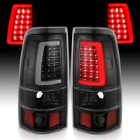 Thumbnail for ANZO 2003-2006 Chevy Silverado 1500 LED Taillights Plank Style Black w/Clear Lens