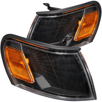 Thumbnail for ANZO Corner Lights 1993-1997 Toyota Corolla Euro Corner Lights Black w/ Amber Reflector