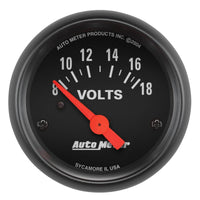 Thumbnail for Autometer Z-Series 52mm 8-18 Volts Volmeter Gauge