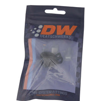 Thumbnail for DeatschWerks Rubber Cushioned P-Clamp for 6AN Hose - 9.5mm Clamp Id - Anodized Matte Black