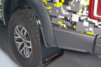 Thumbnail for Rally Armor 17-20 Ford F-150 Raptor Gen 2 Black UR Mud Flap w/Dark Grey Logo