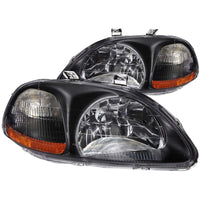 Thumbnail for ANZO 1996-1998 Honda Civic Crystal Headlights Black