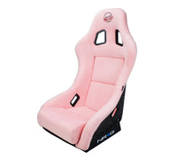 Thumbnail for NRG FRP Bucket Seat Prisma Edition w/ Pearlized Back and Pink Alcantara (Medium)