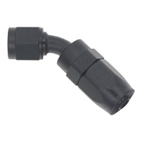 Thumbnail for DeatschWerks 6AN Female Swivel 45-Degree Hose End CPE - Anodized Matte Black