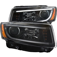 Thumbnail for ANZO 2014-2015 Jeep Grand Cherokee Projector Headlights w/ Plank Style Design Black