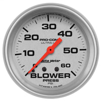 Thumbnail for Autometer Ultra-Lite 2-5/8in Blower Pressure Gauge - 60PSI / Mechanical