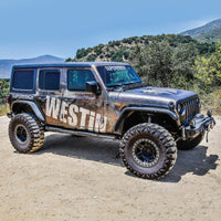 Thumbnail for Westin 18-23 Jeep Wrangler JL Unlimited 4dr Rock Slider - Textured Black