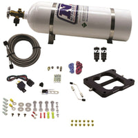Thumbnail for Nitrous Express Q-Jet/Holley Spread Bore Hitman Nitrous Kit (100-150-200HP) w/15lb Bottle