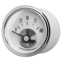 Thumbnail for Autometer Prestige Series Pearl 2-1/16in 100PSI Electronic Oil Pressure Gauge