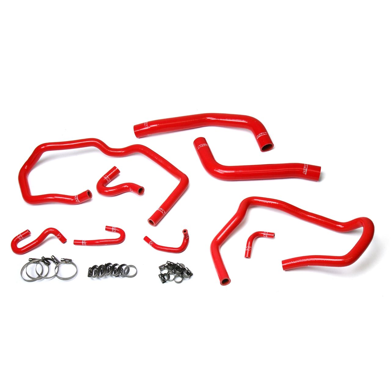 HPS Reinforced Red Silicone Radiator + Heater Hose Kit Coolant for Toyota 10-14 FJ Cruiser 4.0L V6