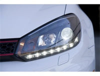 Thumbnail for Spyder Volkswagen Golf/GTI 10-13 Projector Headlights Halogen Model- DRL Blk PRO-YD-VG10-DRL-BK